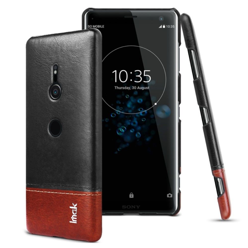 marque generique - Etui en PU enduit noir/marron pour votre Sony Xperia XZ3 - Autres accessoires smartphone