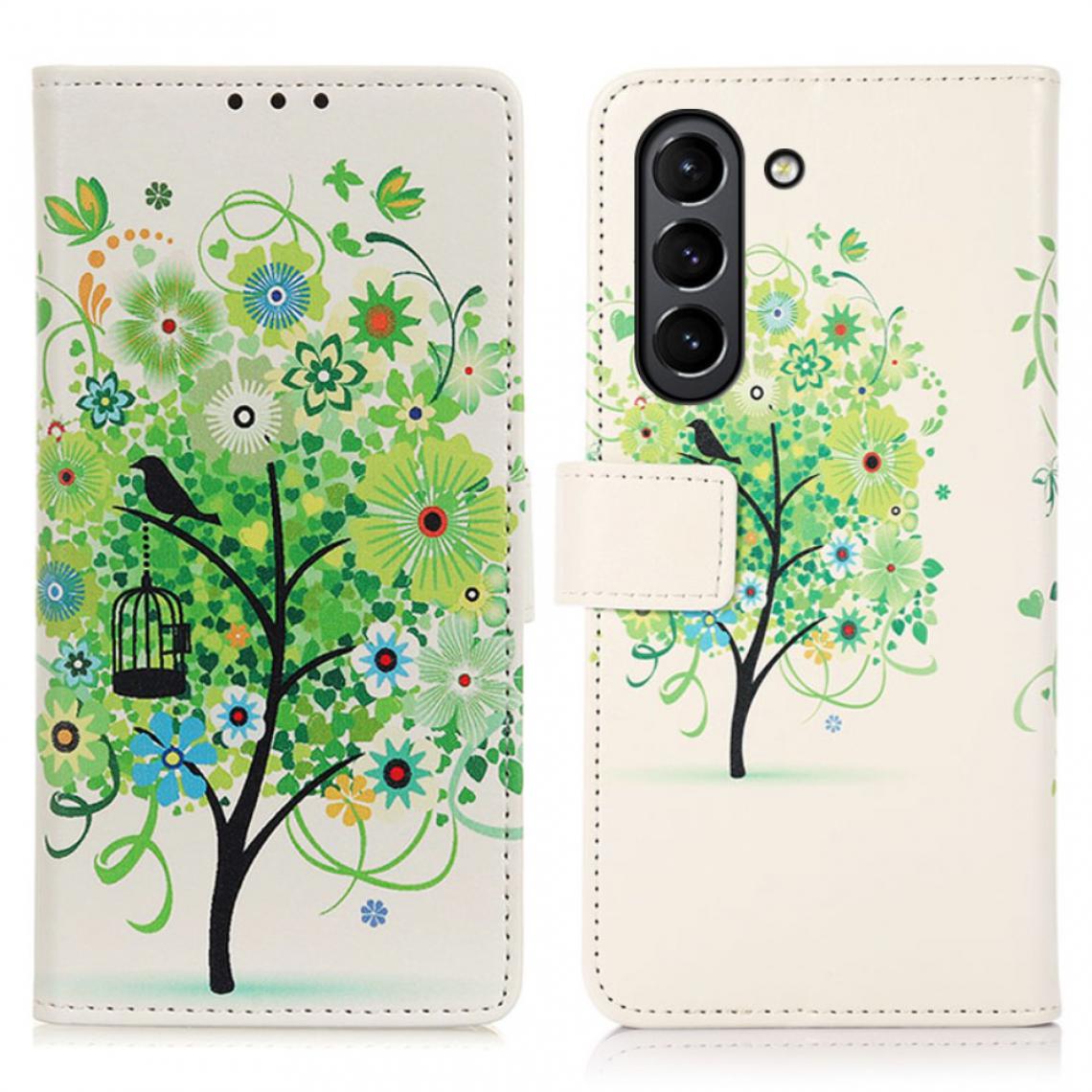 Other - Etui en PU Impression de motifs avec support arbre vert pour votre Samsung Galaxy S21 FE - Coque, étui smartphone
