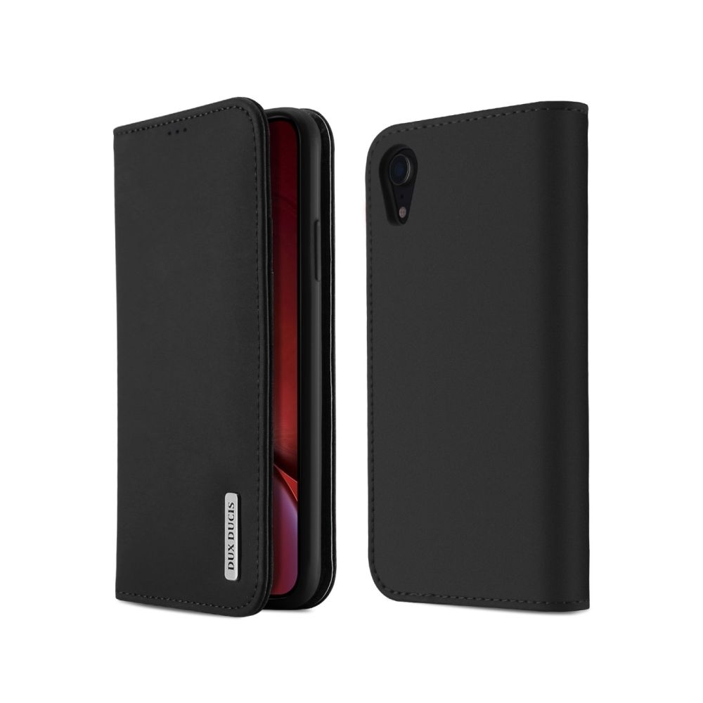 Wewoo - Housse Coque en cuir TPU + PU + pour iPhone XR, avec fentes pour cartes et portefeuille (noir) - Coque, étui smartphone