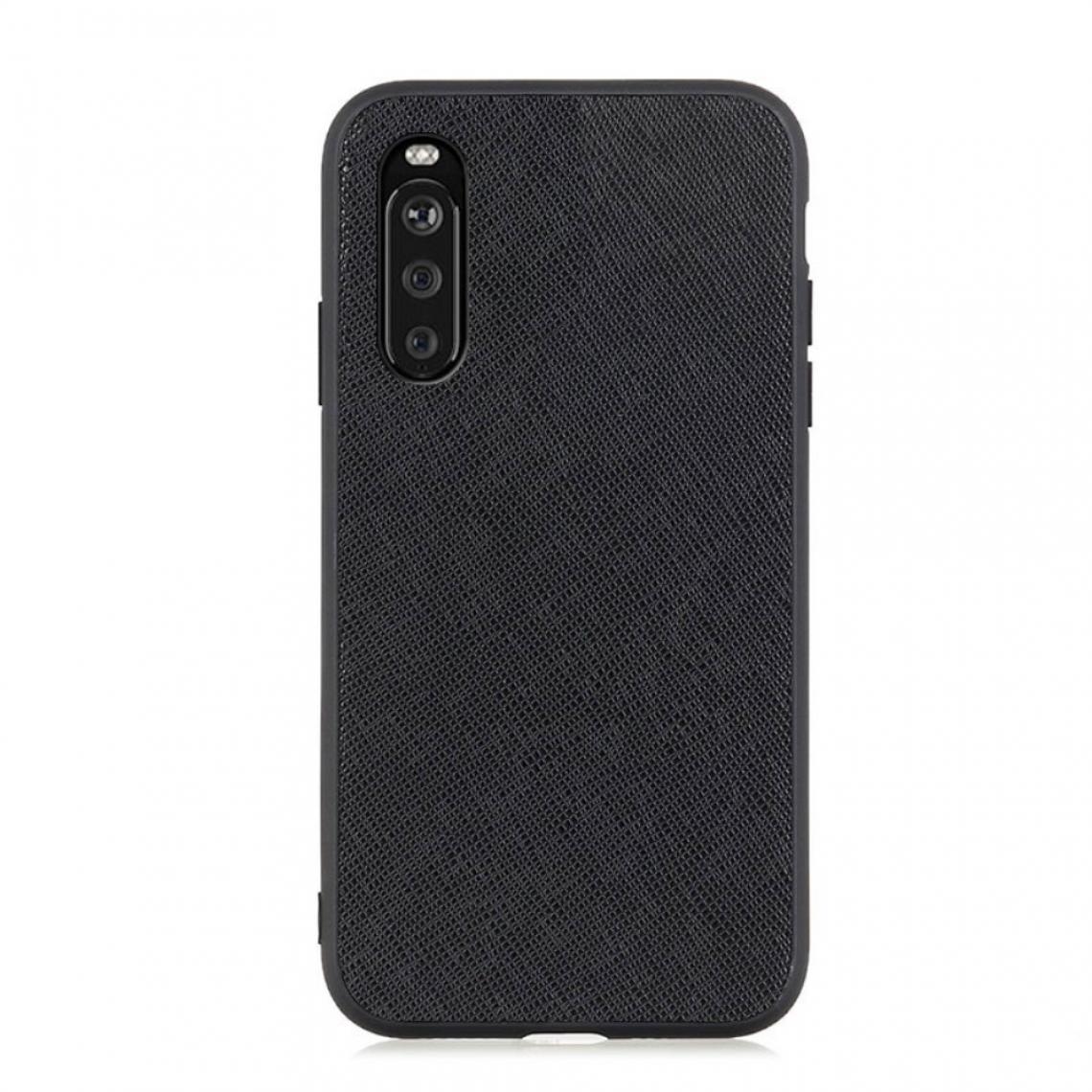 Other - Coque en TPU + cuir véritable Texture croisée enduite rigide noir pour votre Sony Xperia 10 III - Coque, étui smartphone