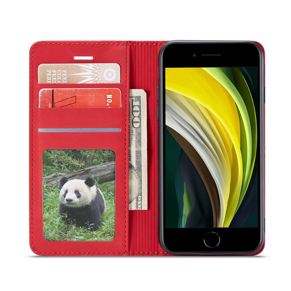 Izen - Ip302_Coque De Protection Pour iPhone SE 2020_Cuir Porte Carte Crédit Magnétique - Coque, étui smartphone
