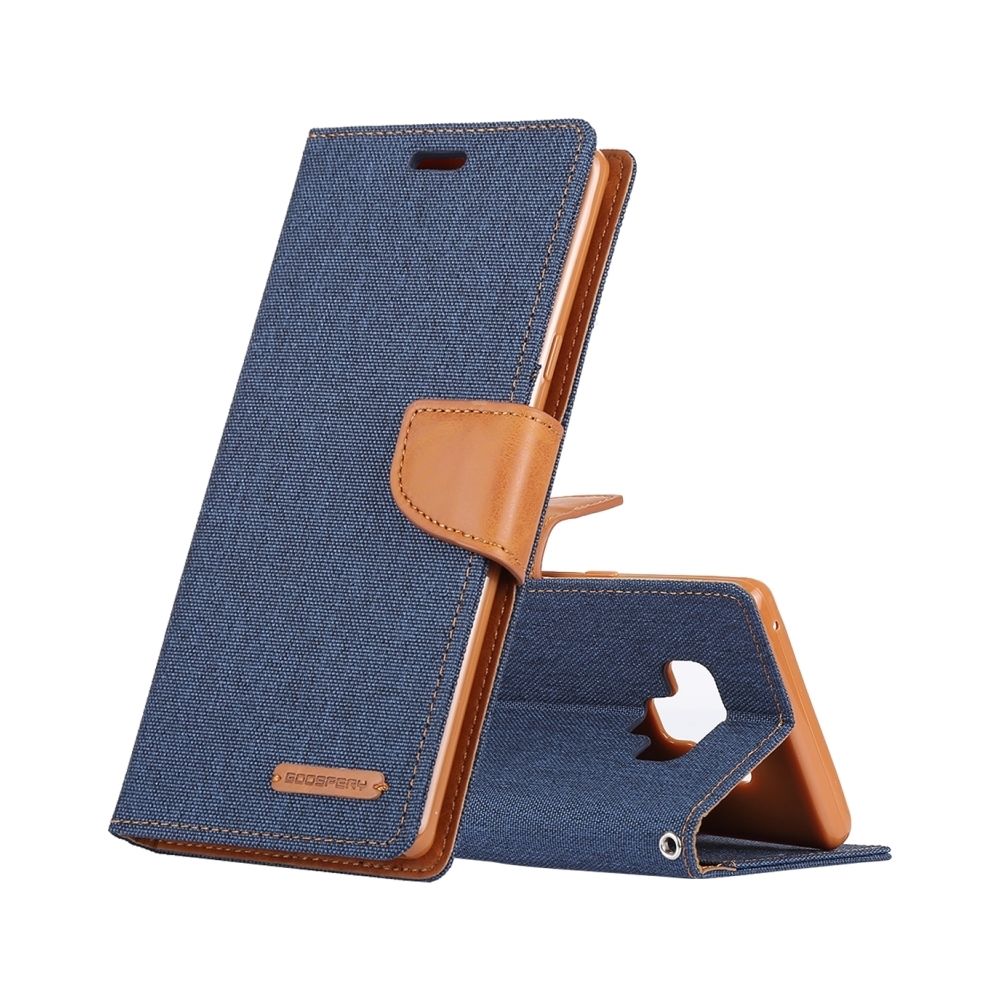 Wewoo - Housse Etui en cuir horizontal pour Galaxy Note 9, avec porte-monnaie bleu marine - Coque, étui smartphone