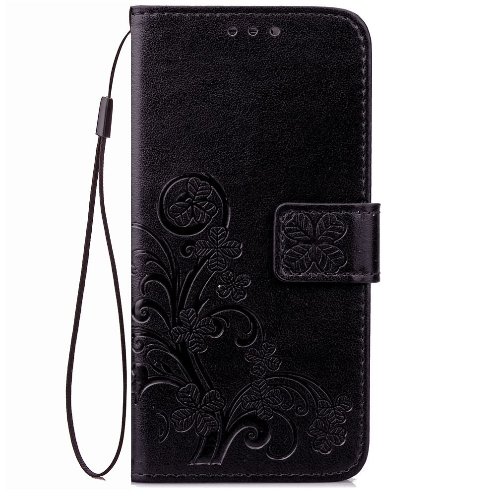 marque generique - Etui en cuir Lucky grass pour Sony Xperia XA3 Ultra - Noir - Coque, étui smartphone