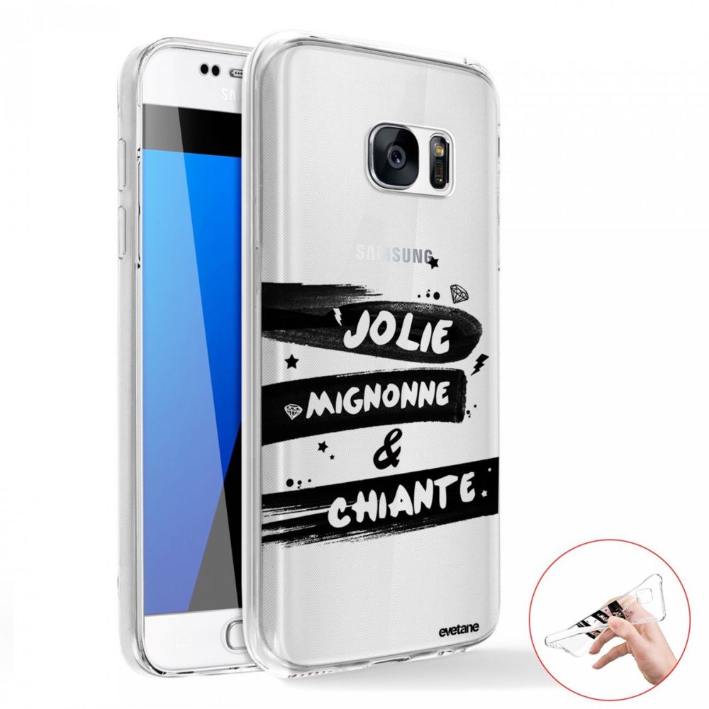 Evetane - Coque Samsung Galaxy S7 Edge 360 intégrale transparente Jolie Mignonne et chiante Ecriture Tendance Design Evetane. - Coque, étui smartphone