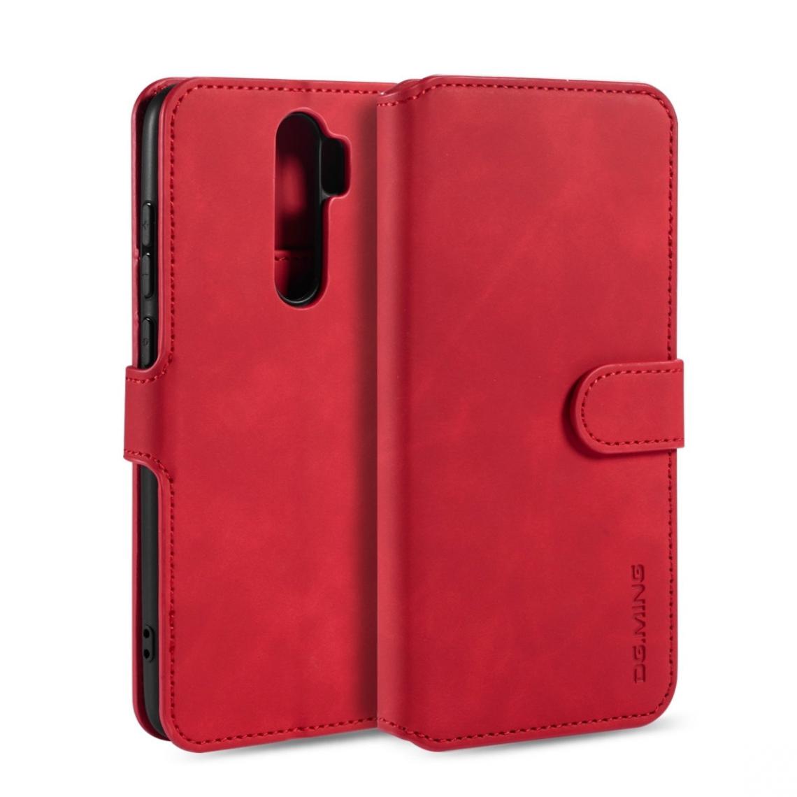 Wewoo - Housse Coque Pour Xiaomi Redmi Note 8 Étui à rabat horizontal avec côté d'huilecôté dos à l'huileavec supportlogements cartes et portefeuille Rouge - Coque, étui smartphone