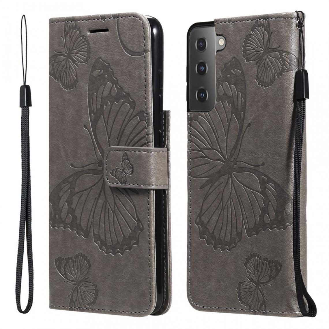 Other - Etui en PU Mentions légales Papillon gris pour votre Samsung Galaxy S21 FE/S21 Fan Edition - Coque, étui smartphone