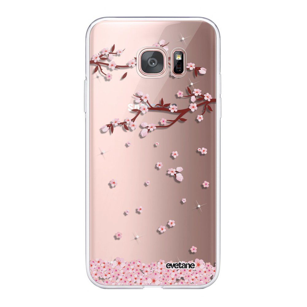 Evetane - Coque Samsung Galaxy S7 Edge 360 intégrale transparente Chute De Fleurs Ecriture Tendance Design Evetane. - Coque, étui smartphone