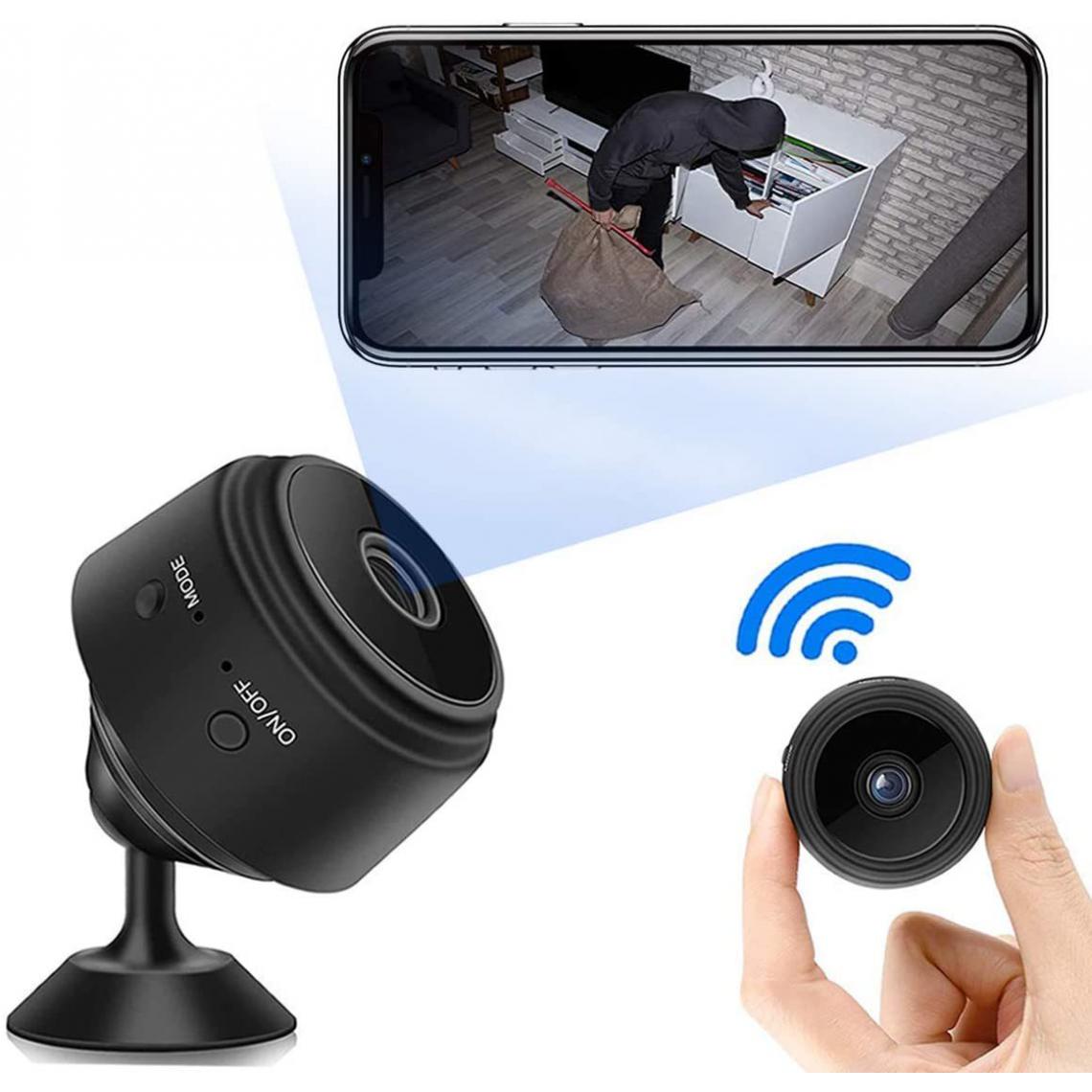 Chrono - Mini Spy Camera 1080P Caméra cachée - Portable Caméra de caméra de nounou HD avec vision nocturne et Détection de mouvement Original 1080P Caméra (noir) - Autres accessoires smartphone