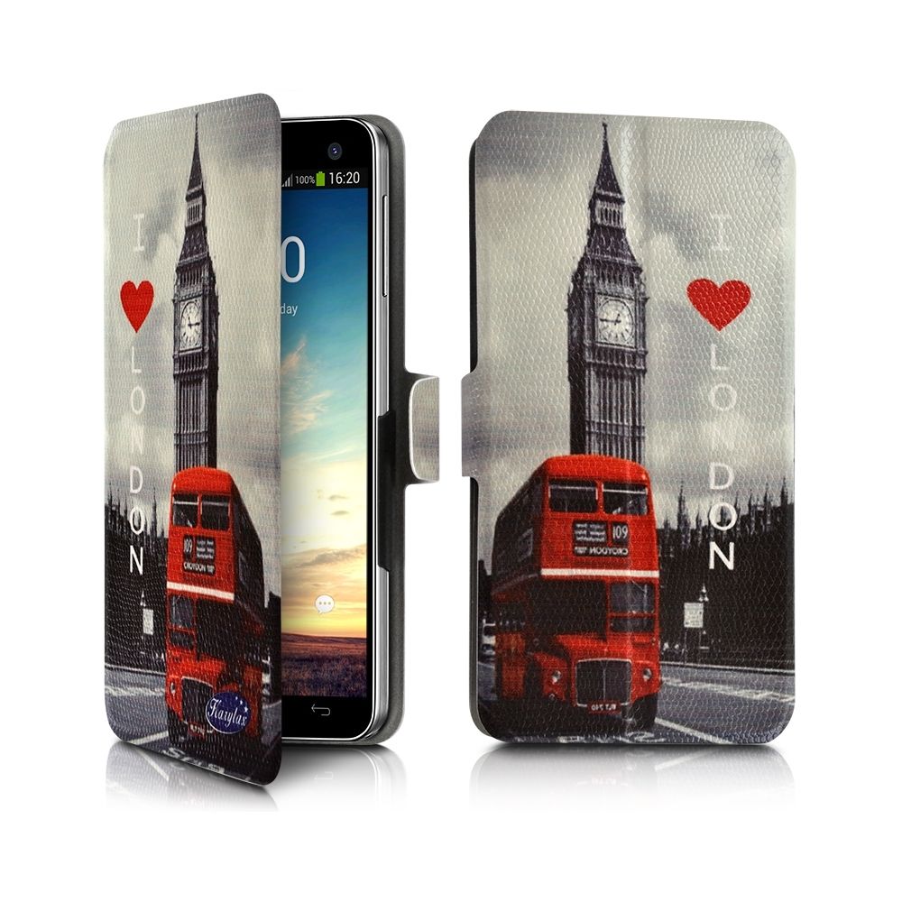 Karylax - Etui Porte-Carte Support Universel L Motif ZA05 pour Wiko Wim - Autres accessoires smartphone