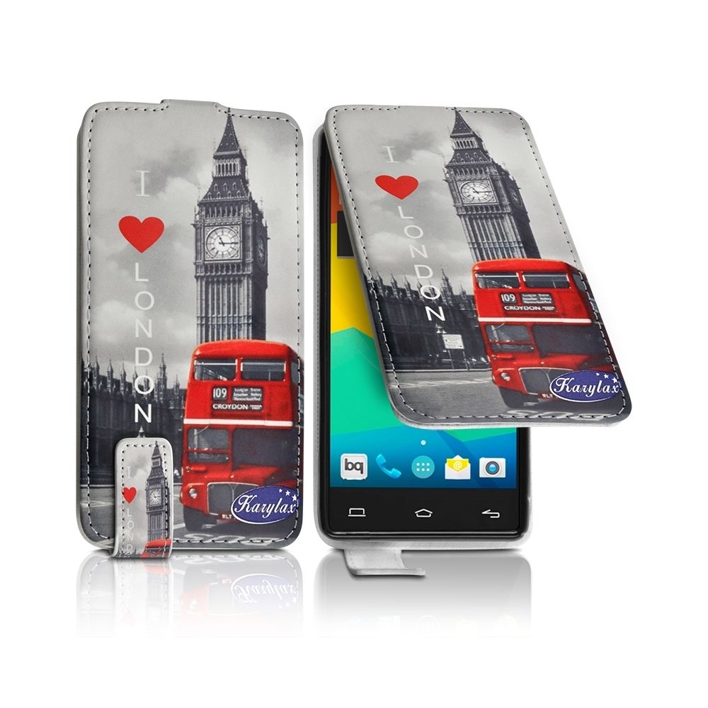 Karylax - Housse Etui Clapet à Motif ZA05 Universel S pour BQ Aquaris E5 - Autres accessoires smartphone
