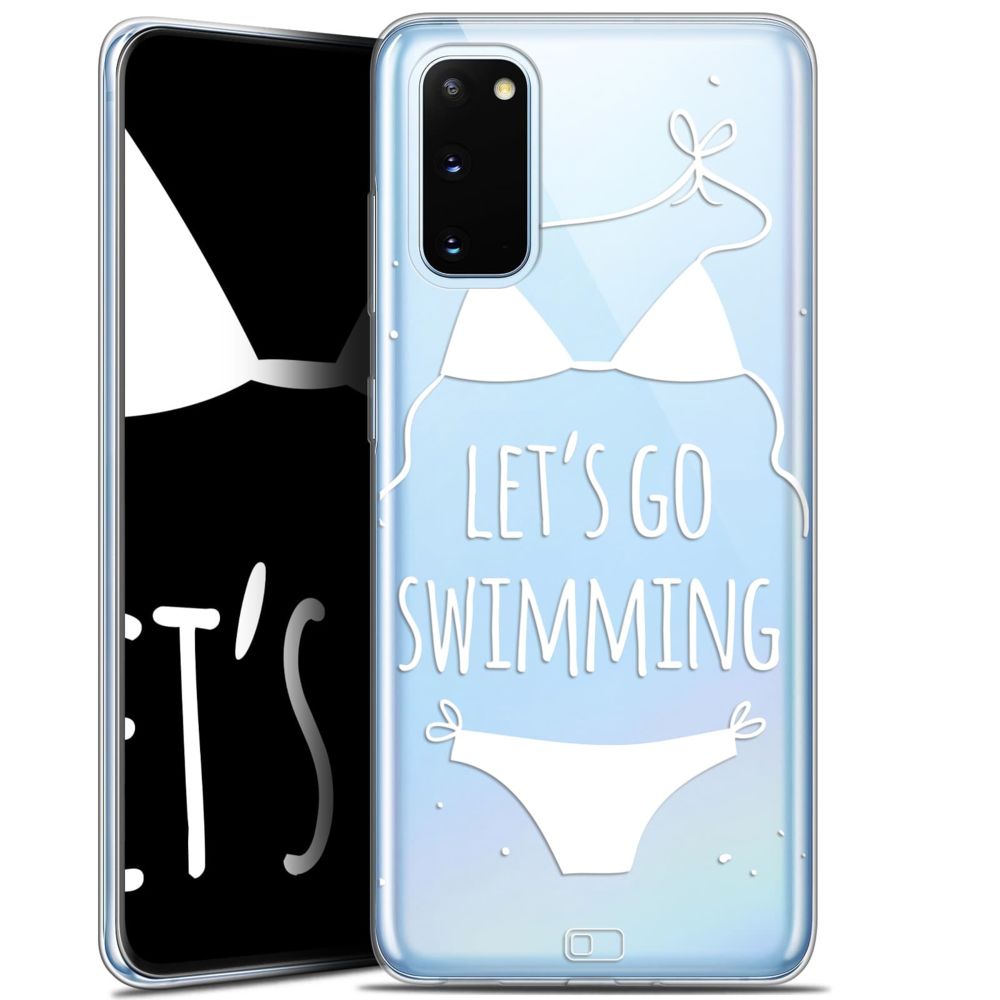Caseink - Coque Pour Samsung Galaxy S20 (6.2 ) [Gel HD Collection Summer Design Let's Go Swim - Souple - Ultra Fin - Imprimé en France] - Coque, étui smartphone