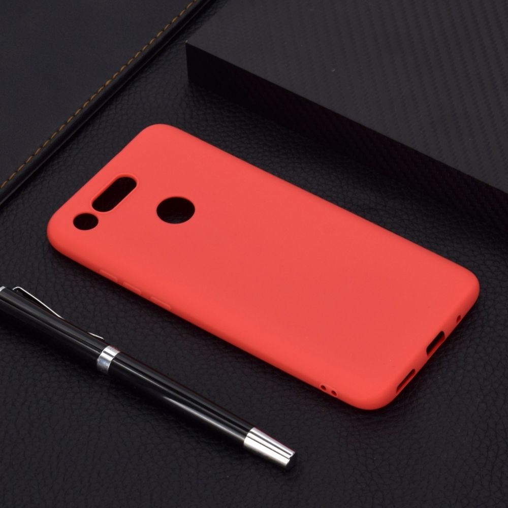 Wewoo - Coque Souple Pour Huawei Honor View 20 TPU Candy Color Rouge - Coque, étui smartphone