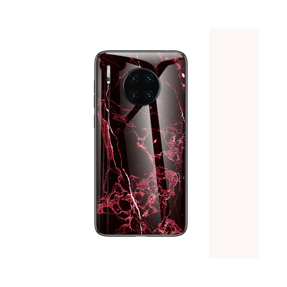 marque generique - Coque en verre trempé antichoc marbre pour Huawei Y9 Prime/P Smart Z - Rouge - Autres accessoires smartphone