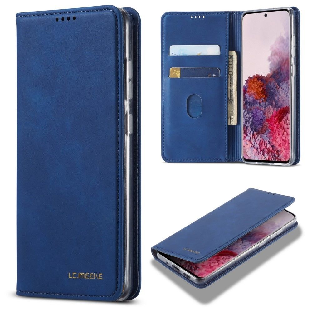 Generic - Etui en PU avec support et porte-cartes bleu pour votre Samsung Galaxy S20 - Coque, étui smartphone