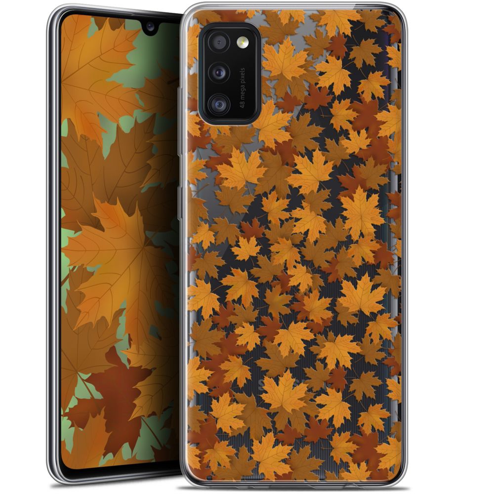 Caseink - Coque Pour Samsung Galaxy A41 (6.1 ) [Gel HD Collection Autumn 16 Design Feuilles - Souple - Ultra Fin - Imprimé en France] - Coque, étui smartphone