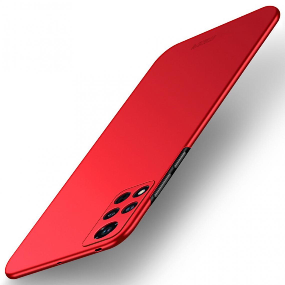 Mofi - Coque en TPU Bouclier Slim Givré rigide rouge pour votre Honor V40 5G - Coque, étui smartphone