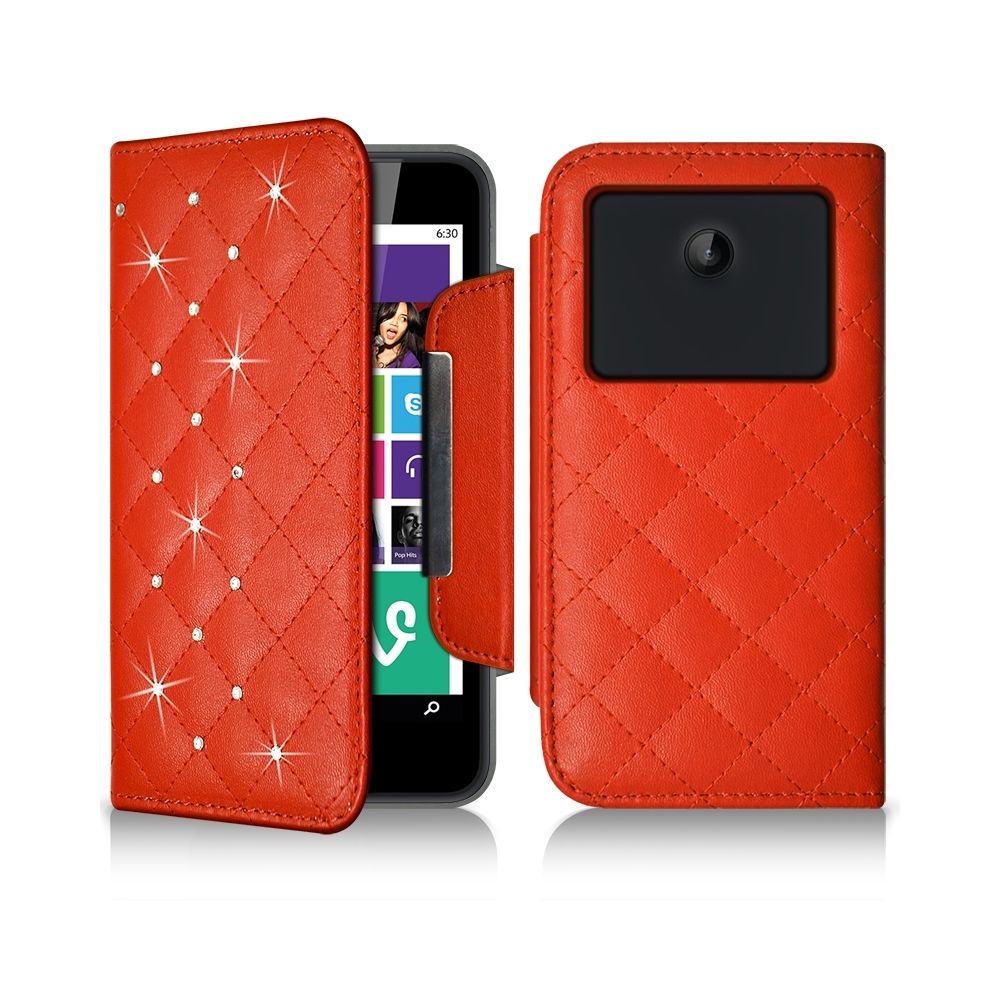 Karylax - Etui Universel XL Style Diamant orange pour Logicom Le Lift - Autres accessoires smartphone