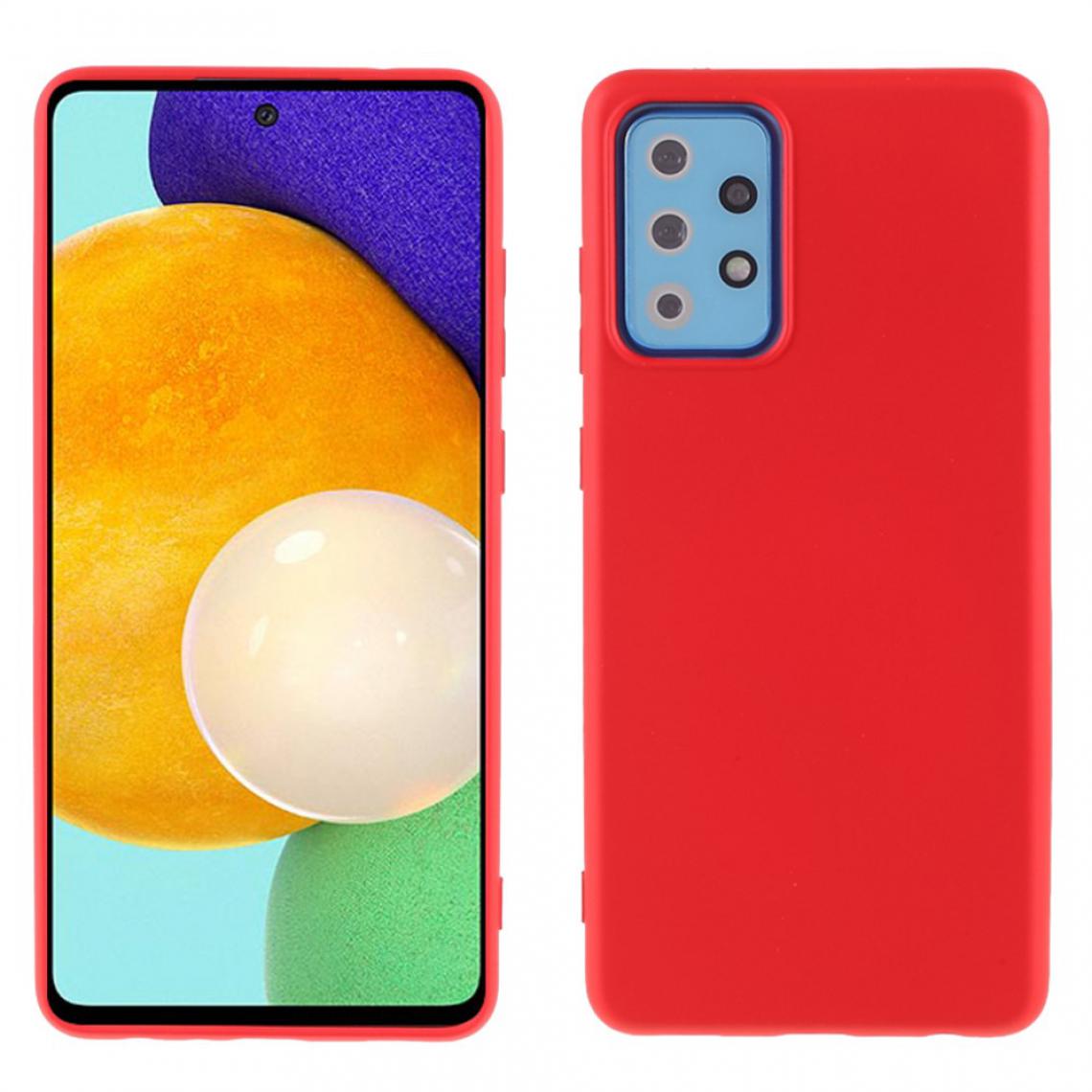 X-Level - Coque en TPU Sensation de texture liquide rouge pour votre Samsung Galaxy A72 4G/5G - Coque, étui smartphone