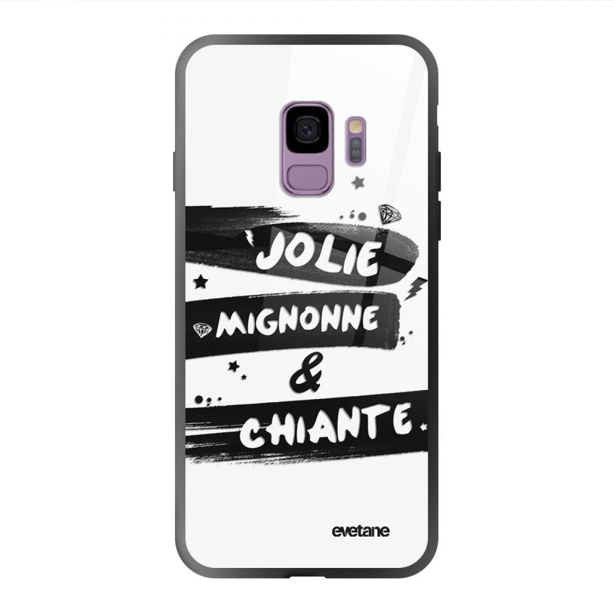 Evetane - Coque Galaxy S9 soft touch noir effet glossy Jolie Mignonne et chiante Design Evetane - Coque, étui smartphone