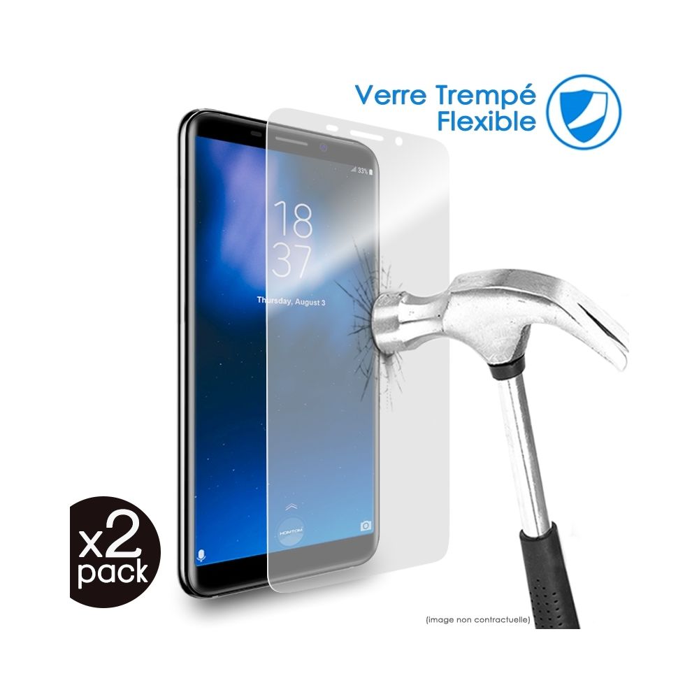 Karylax - Protection d'écran en Verre Nano Fléxible Incassable Dureté 9H, Ultra fin 0,2mm et 100% transparent ultra Résistant pour Smartphone Homtom HT3 5.0 [Pack x2] - Protection écran smartphone