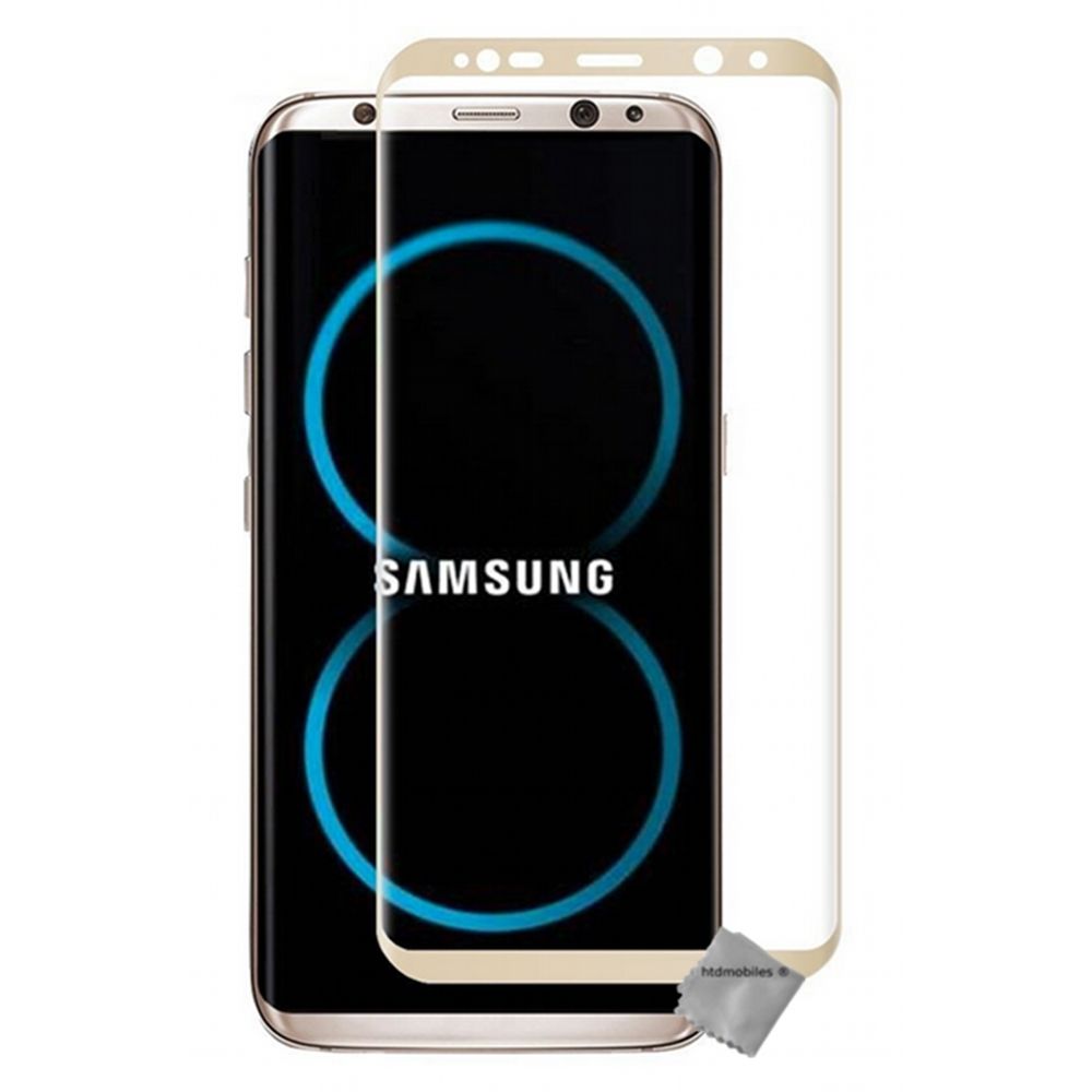 Htdmobiles - Film de protection verre trempe incurve integral Samsung G950F Galaxy S8 - OR - Protection écran smartphone