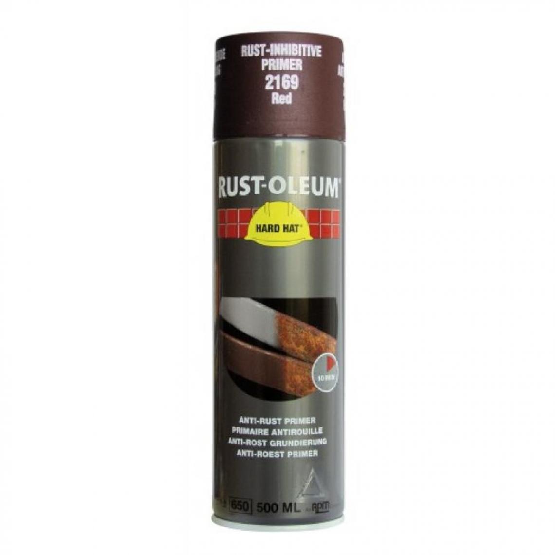 Rustoleum - Primaire antirouille Hard Hat, teinte gris, aérosol de 650 ml - Peinture intérieure
