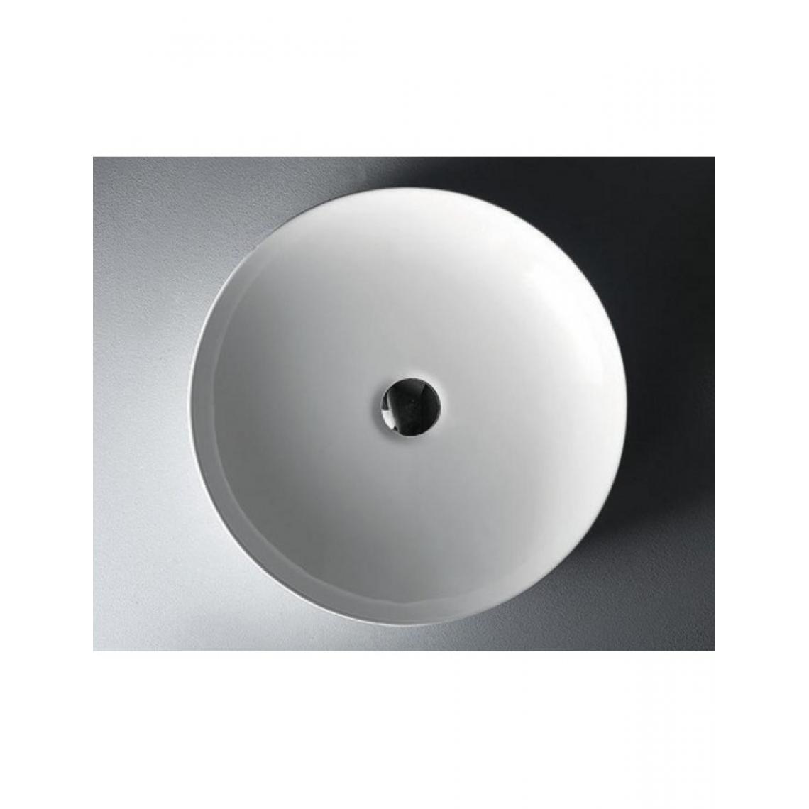 Karag - Vasque ronde à poser sans trou PESTAK 48x48x10 cm - Lavabo