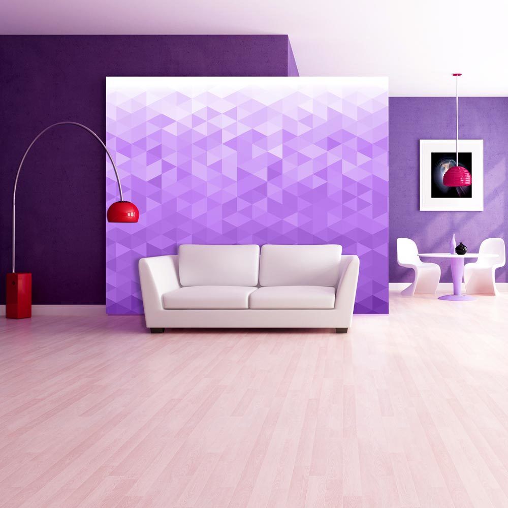 marque generique - 300x210 Papier peint Géométrique Fonds et Dessins Contemporain Violet pixel - Papier peint