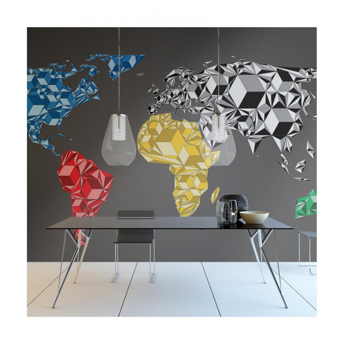 Artgeist - Papier peint - Map of the World - colorful solids 400x309 - Papier peint