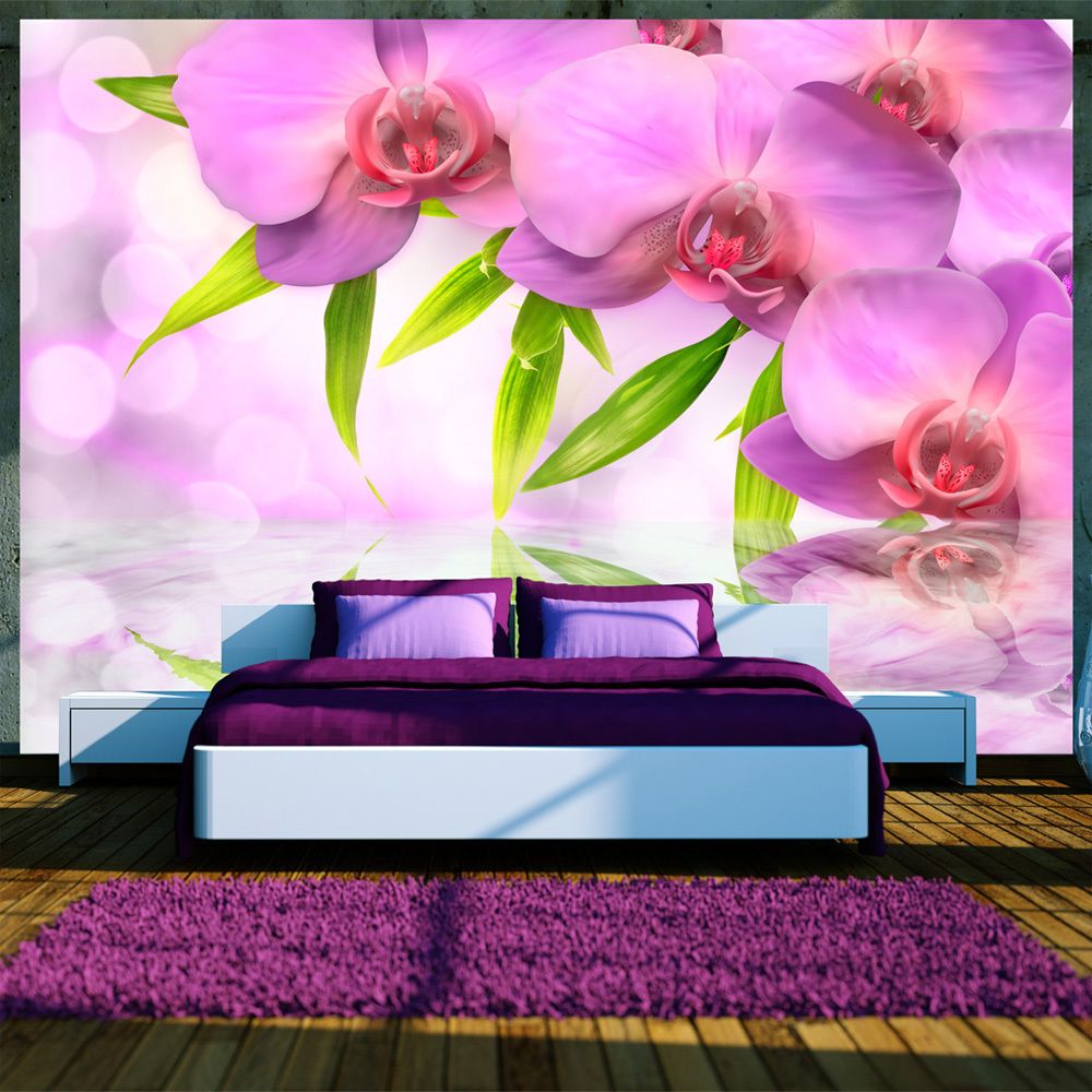 marque generique - 200x140 Papier peint Orchidées Fleurs Splendide Orchids in lilac colour - Papier peint