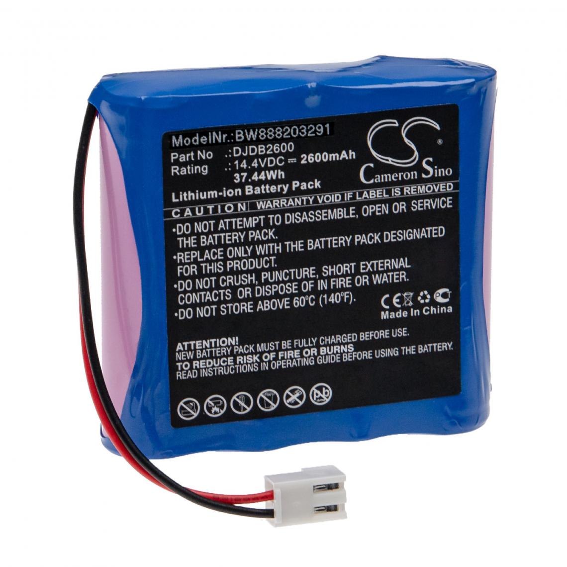 Vhbw - vhbw Batterie compatible avec CMICS ECG-1230S appareil médical (2600mAh, 14,4V, Li-ion) - Piles spécifiques
