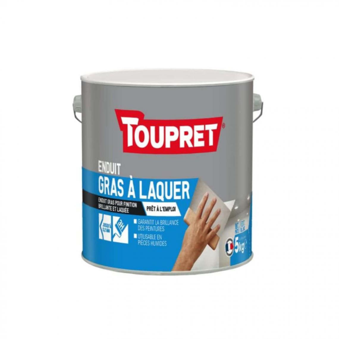 Toupret - Gras à Laquer TOUPRET Pate 5Kg - BCLAQ05 - Mastic, silicone, joint