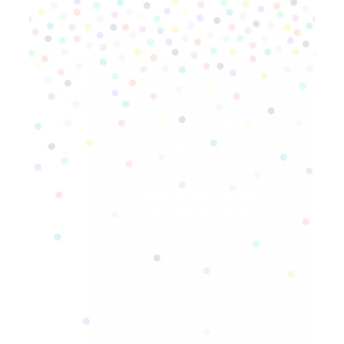 Origin - Origin papier peint panoramique à motif de petits points gris, jaune, violet, rose clair, vert menthe, bleu et orange - 357212 - 232 x 279 cm - Papier peint