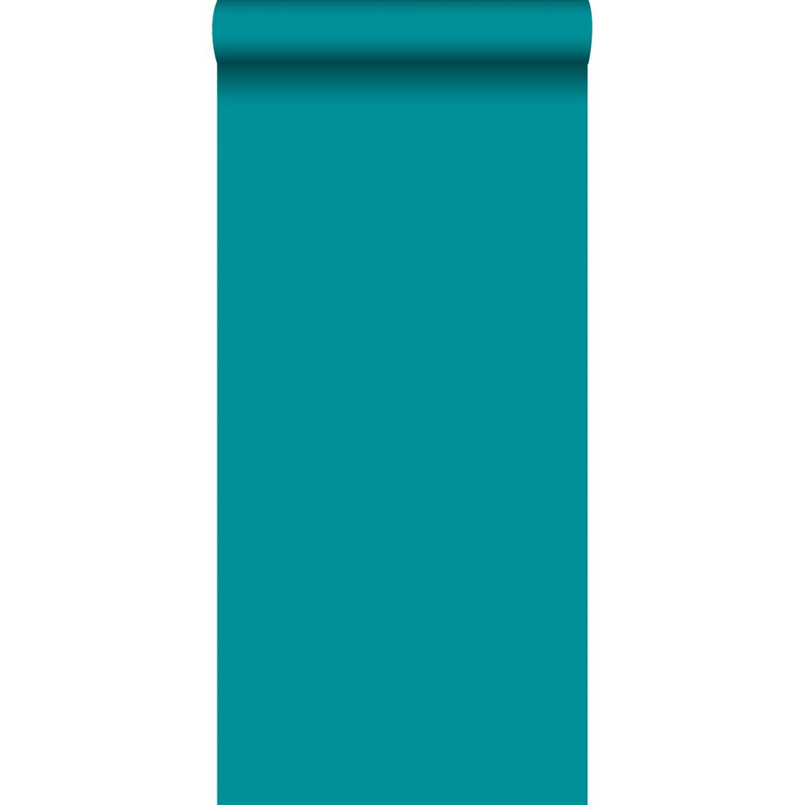 ESTAhome - ESTAhome papier peint uni turquoise - 115802 - 53 cm x 10,05 m - Papier peint