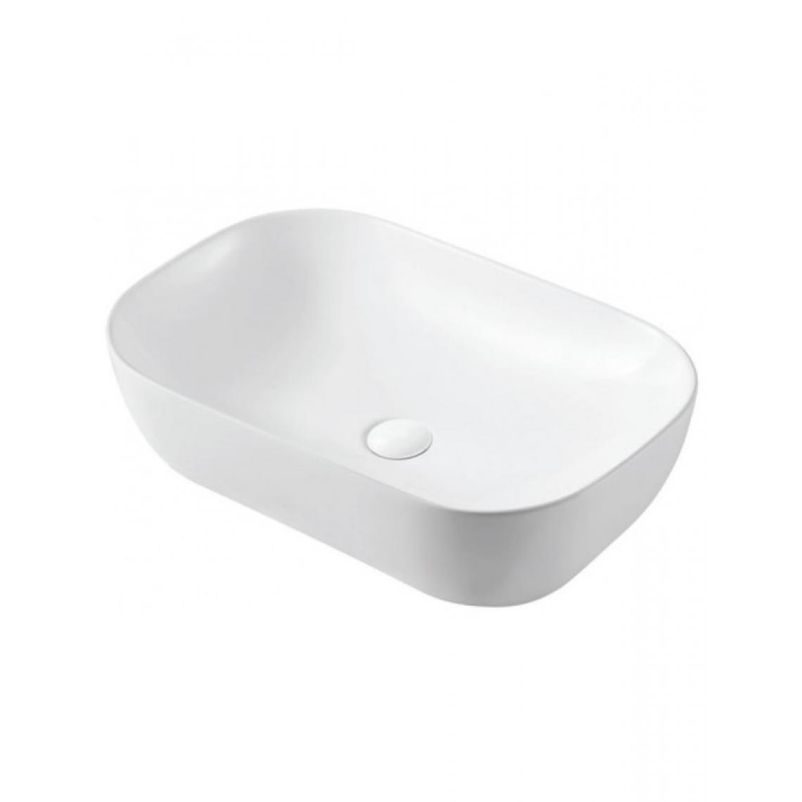 Karag - Vasque rectangulaire à poser sur un meuble de bain 60x39x14,5 cm - Lavabo