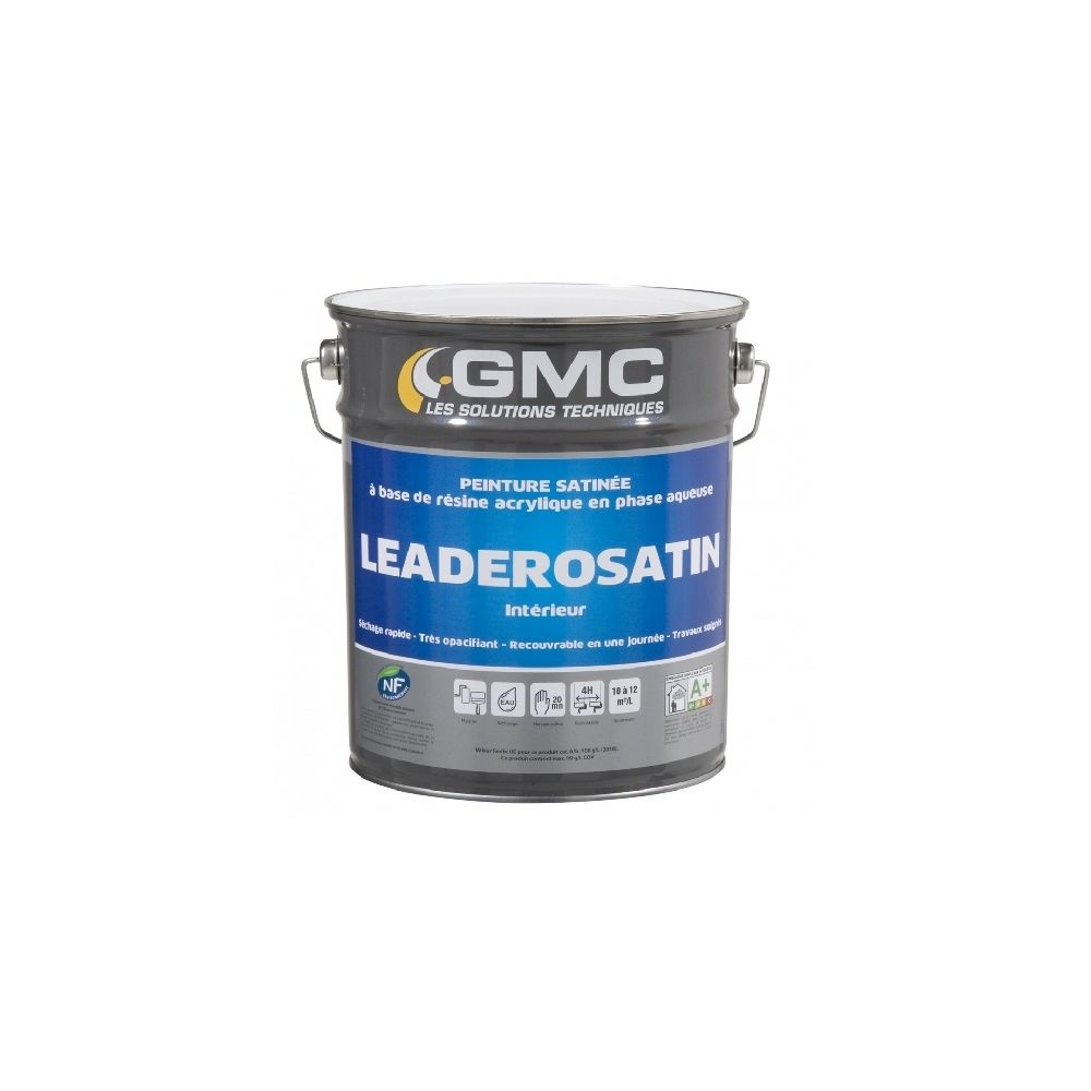 Gmc - LEADEROSATIN BLANC 1L -La solution pour une finition mat profond. Idéal décoration d'intérieur-GMC - Peinture intérieure