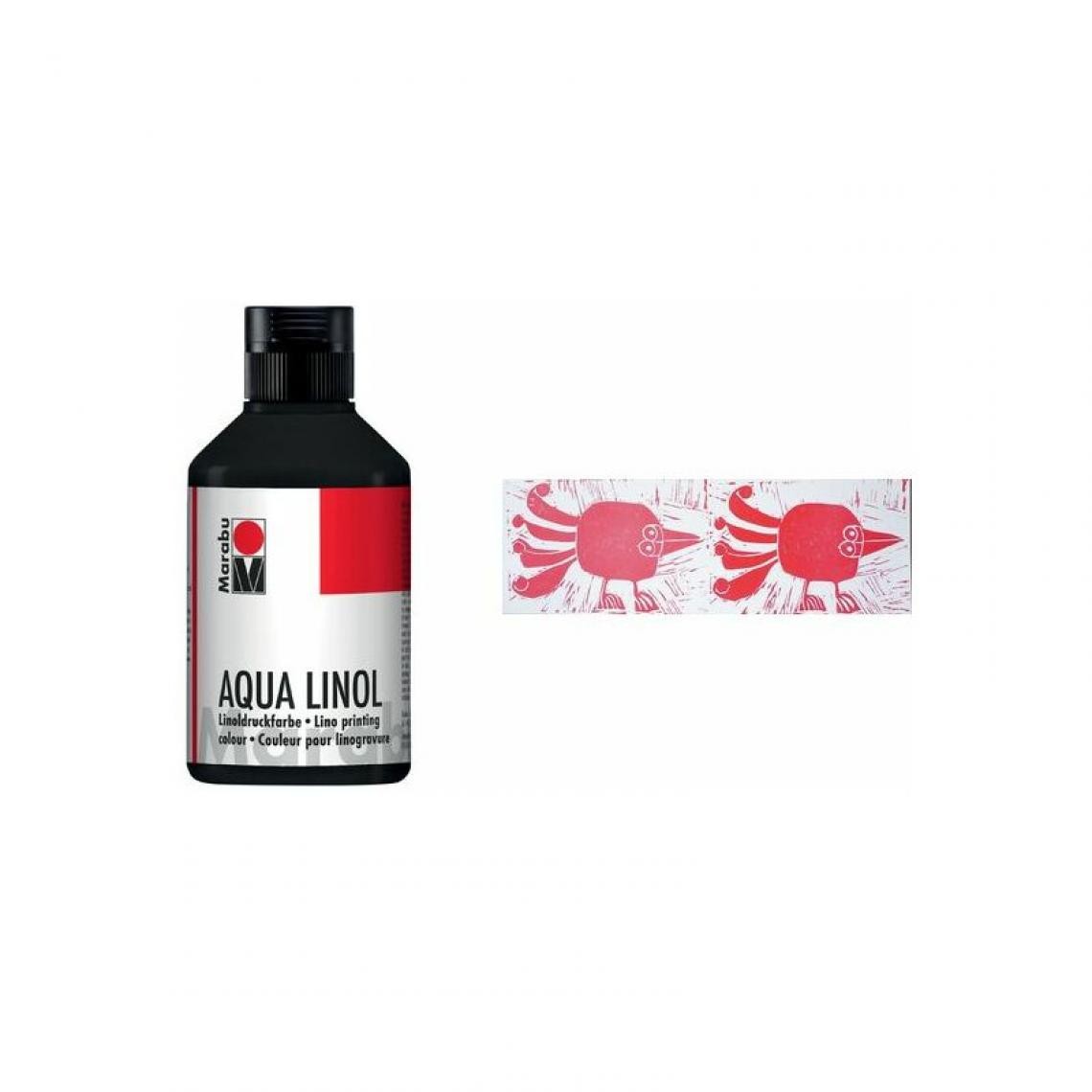 Marabu - Marabu Couleur pour linogravure Aqua, vermillon, 250 ml () - Peinture intérieure