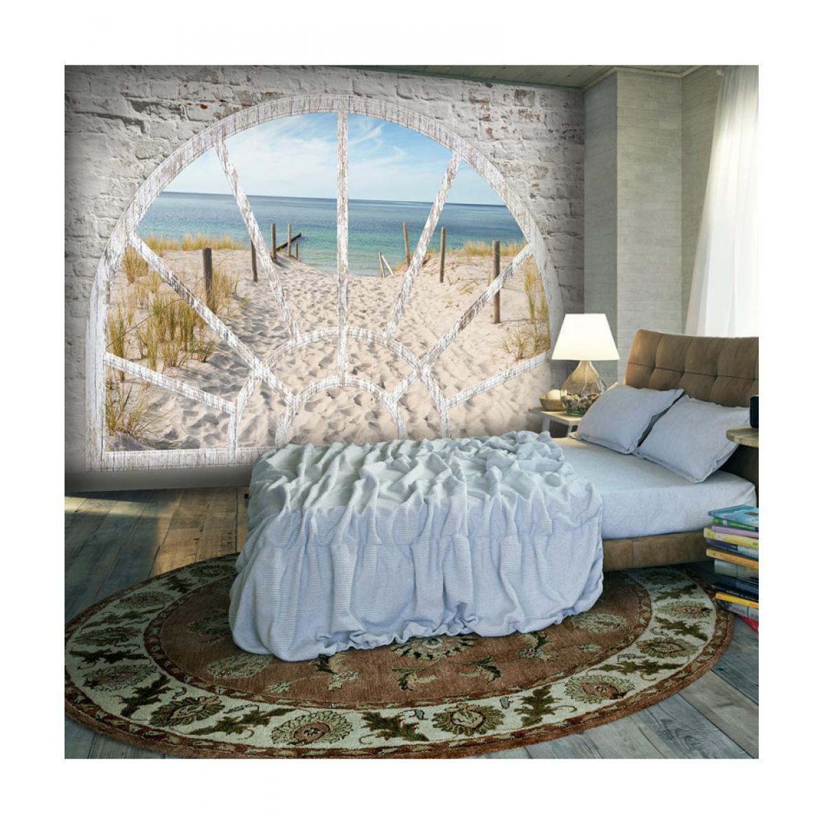 Artgeist - Papier peint - Window View - Beach 300x210 - Papier peint