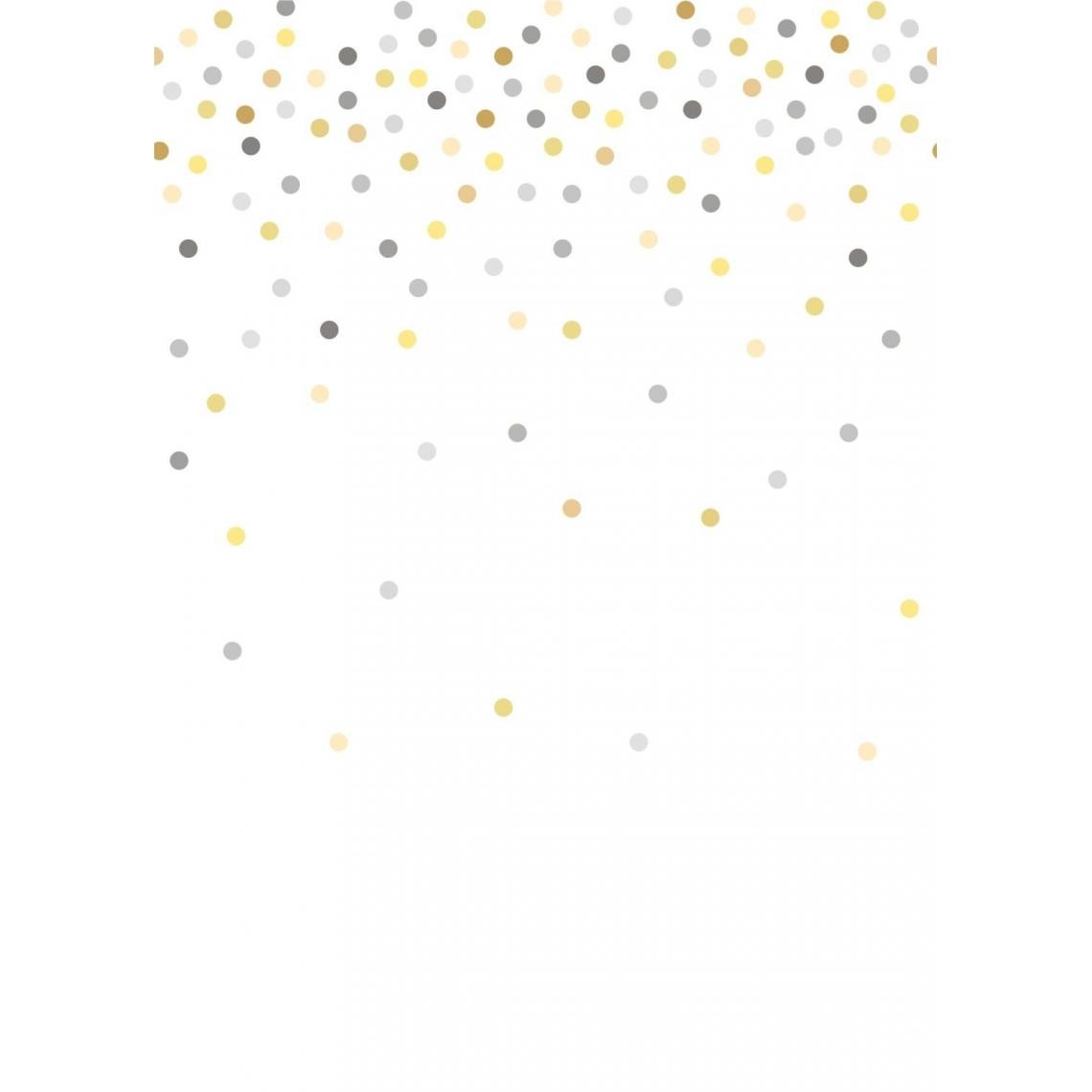 ESTAhome - ESTAhome papier peint panoramique points de confettis jaune et gris - 158930 - 2 x 2.79 m. - Papier peint