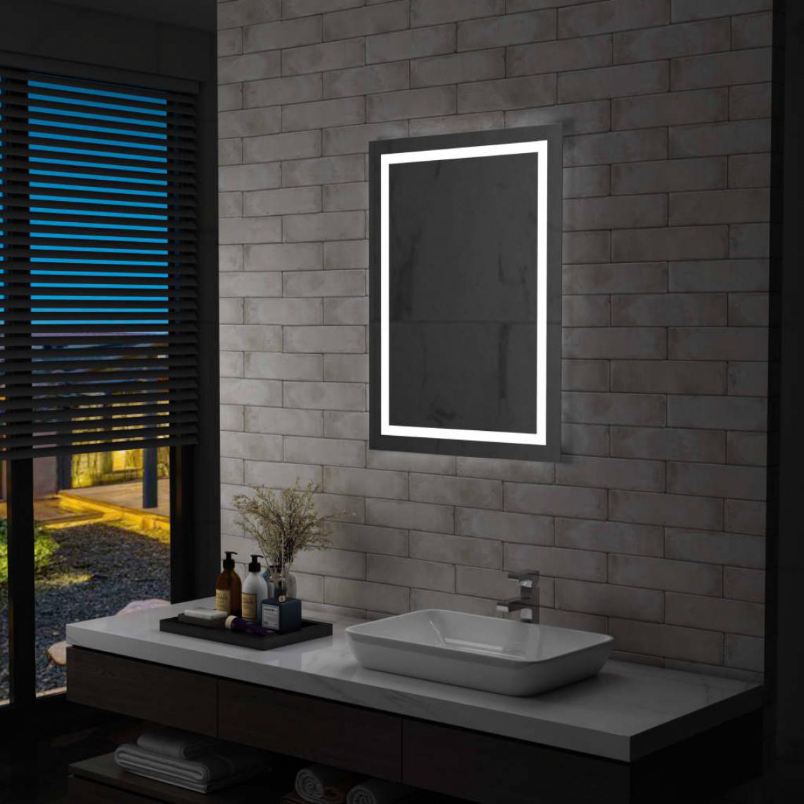 Icaverne - Admirable Décorations famille Wellington Miroir à LED pour salle de bains et capteur tactile 60x80 cm - Miroir de salle de bain
