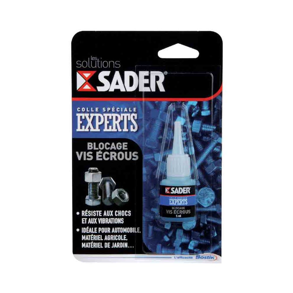 Sader - SADER - Colle blocage vis / écrous 5 ml - Mastic, silicone, joint