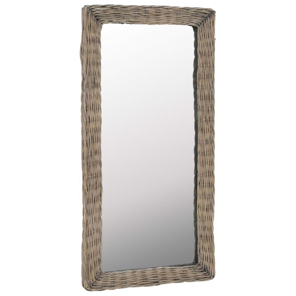 marque generique - Magnifique Décorations categorie Yaren Miroir Osier Marron 50 x 100 cm - Miroir de salle de bain