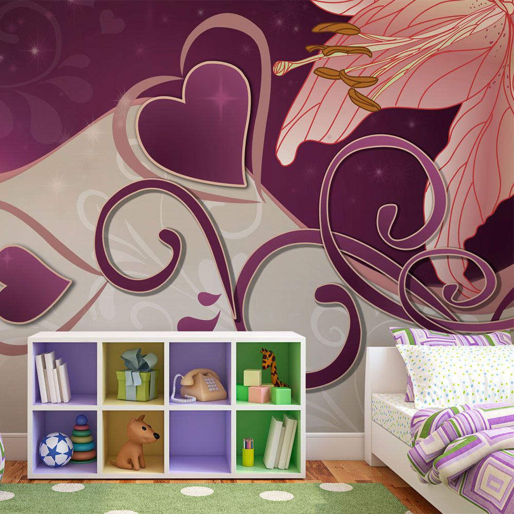 Bimago - Papier peint | Lily in violets | 250x193 | Fleurs | Lilies | - Papier peint