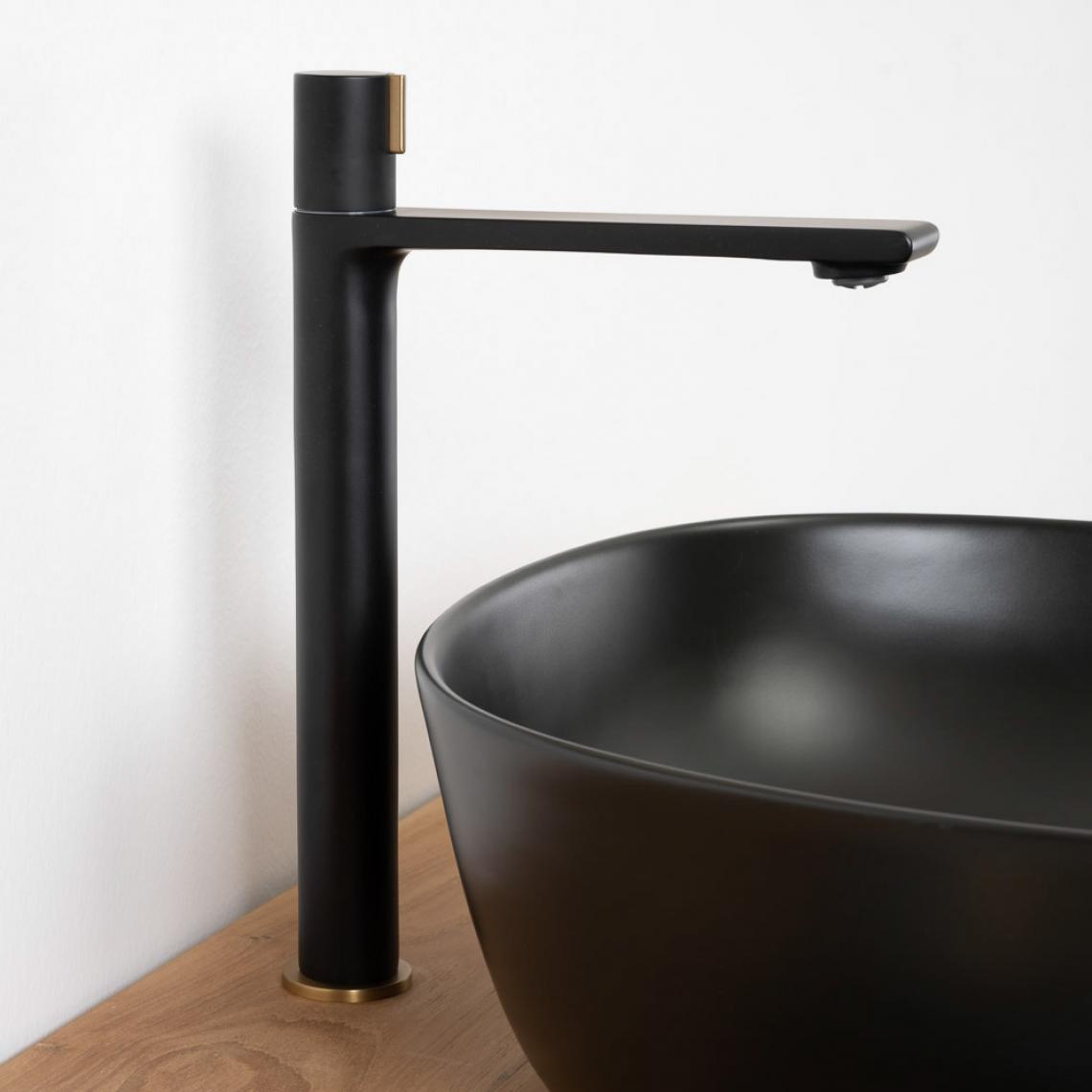 Wanda Collection - Robinet lavabo mitigeur progressif Tamise black - Robinet de lavabo