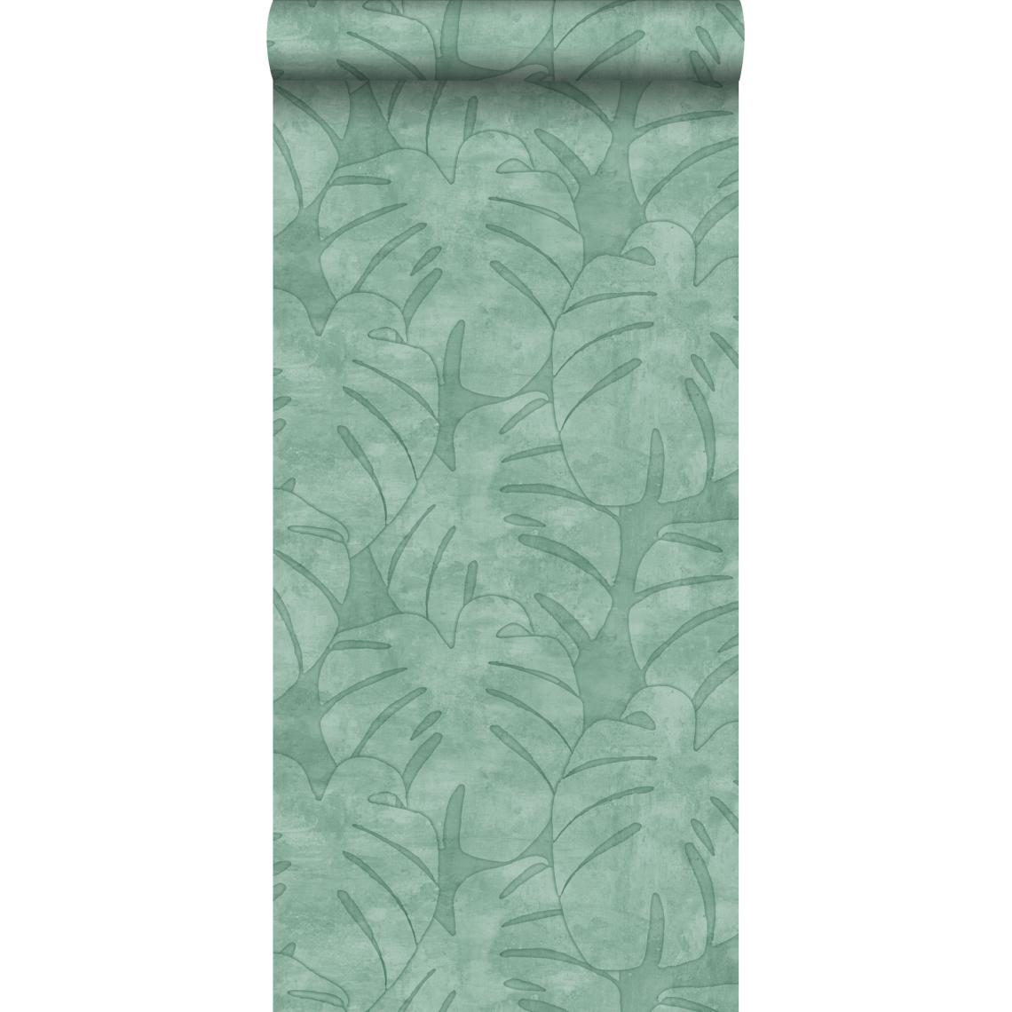 ESTAhome - ESTAhome papier peint feuilles de monstera vert menthe - 139003 - 0.53 x 10.05 m - Papier peint