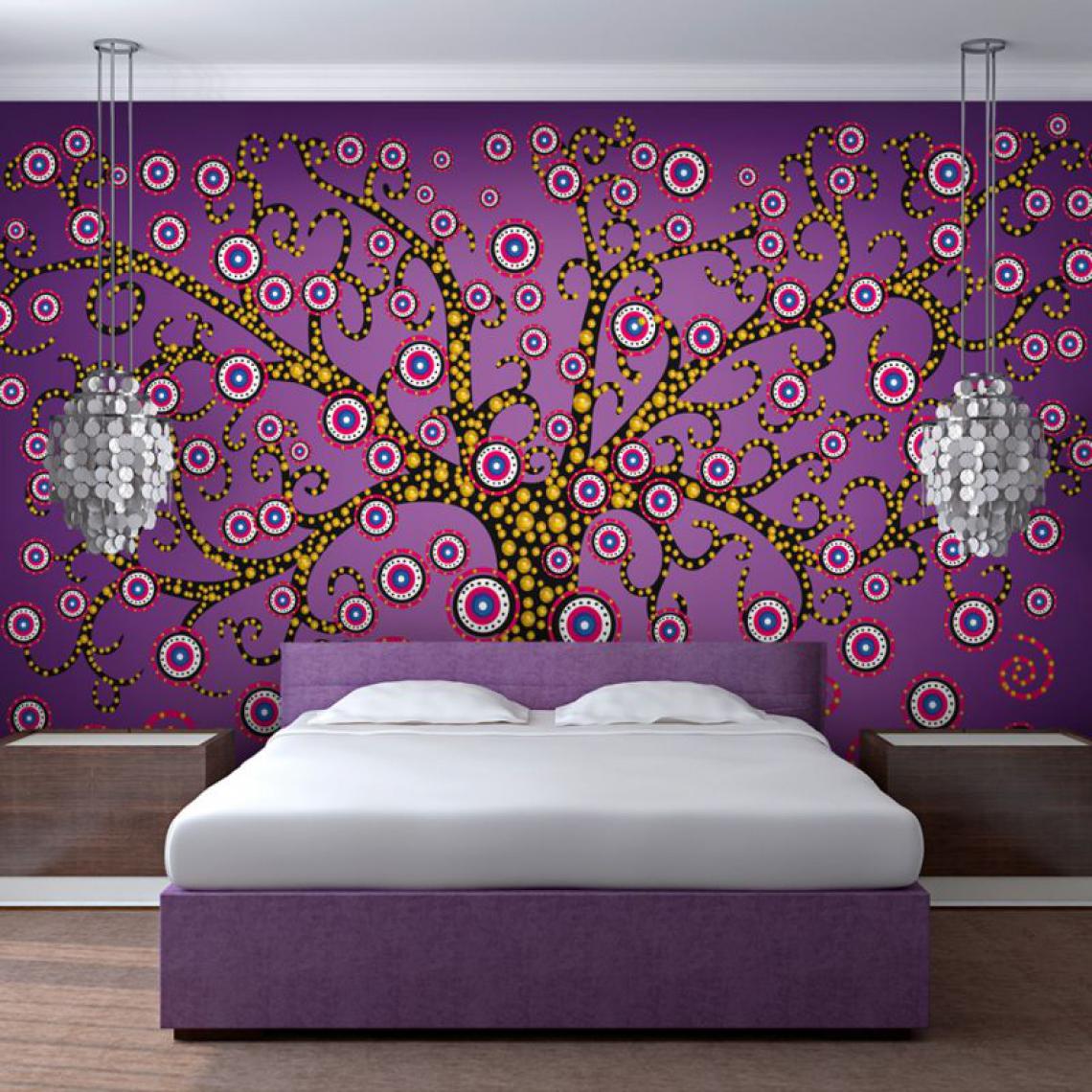 Artgeist - Papier peint - abstraction: arbre (violet) .Taille : 250x193 - Papier peint