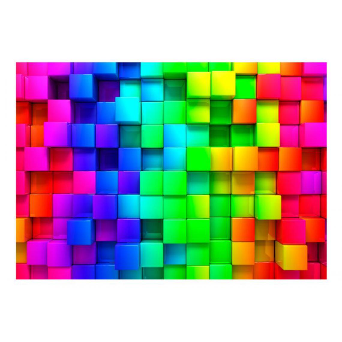 Artgeist - Papier peint - Colourful Cubes .Taille : 150x105 - Papier peint