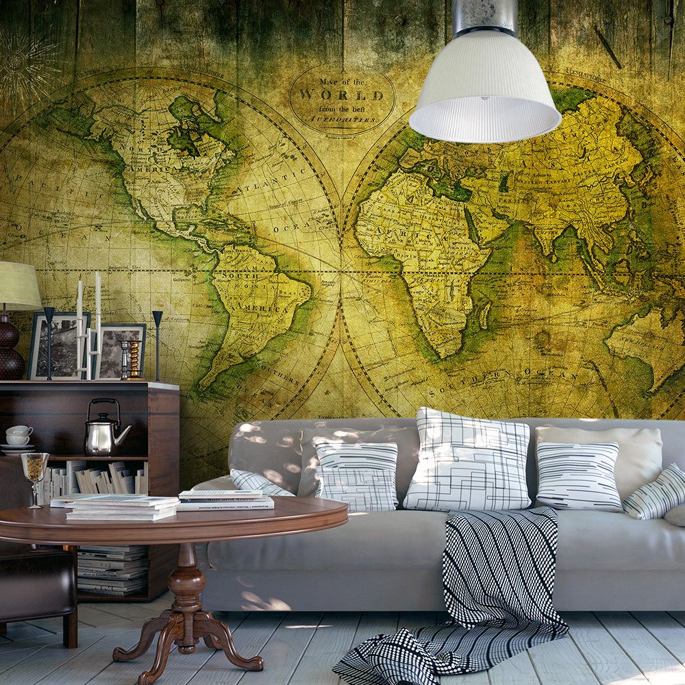 Bimago - Papier peint - Journey through the Old World - Décoration, image, art | Carte du monde | - Papier peint
