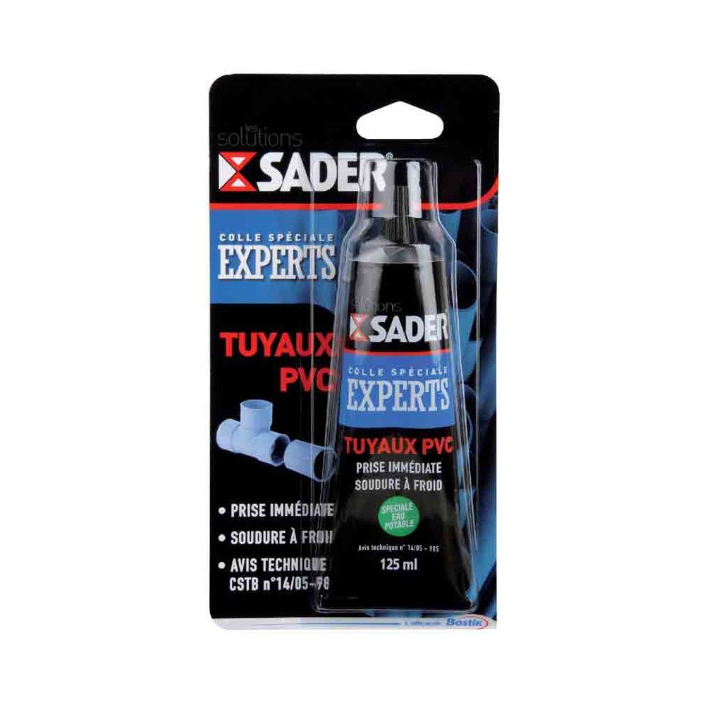 Sader - SADER - Colle tuyau PVC 125 ml - Mastic, silicone, joint