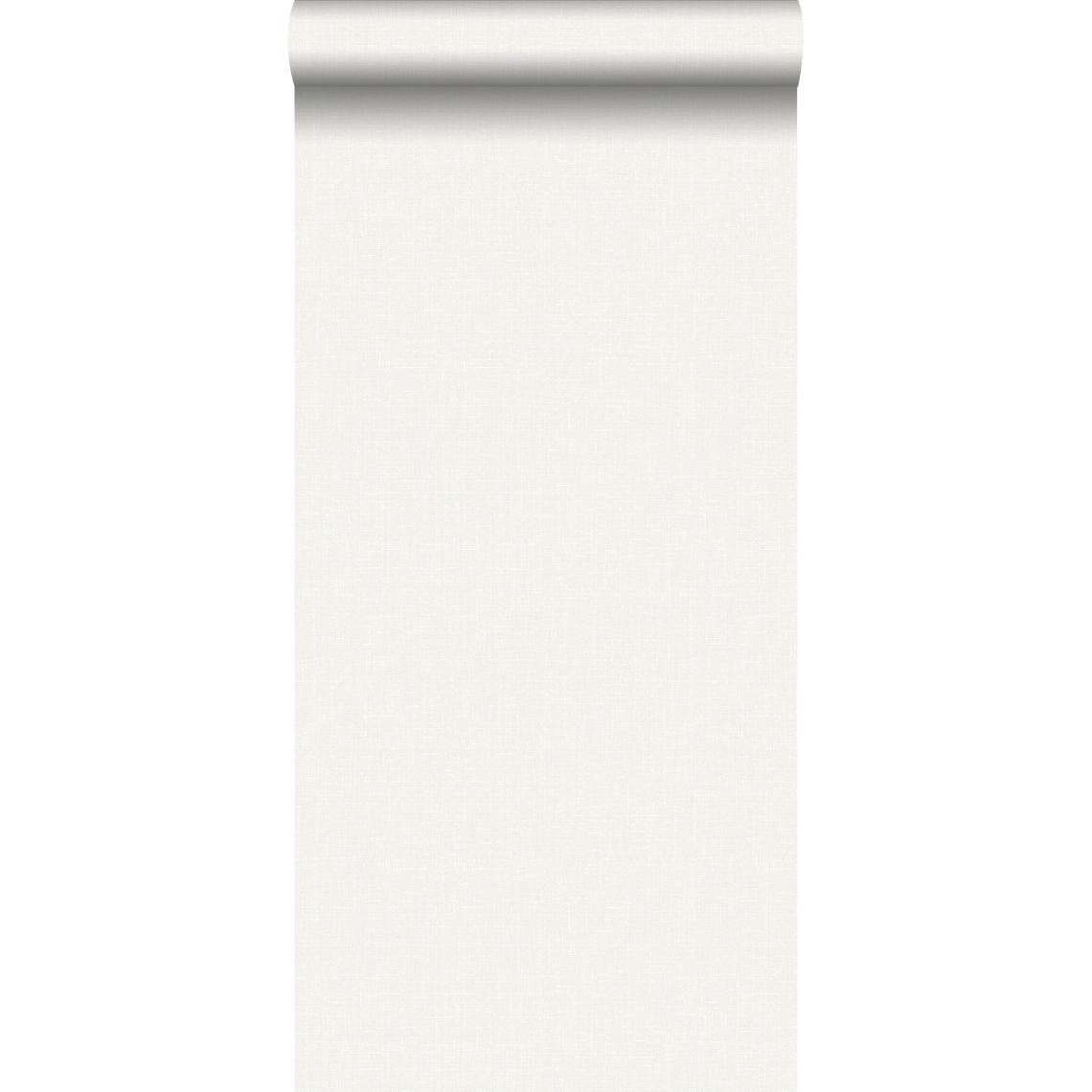 ESTAhome - ESTAhome papier peint effet lin blanc - 148738 - 0.53 x 10.05 m - Papier peint